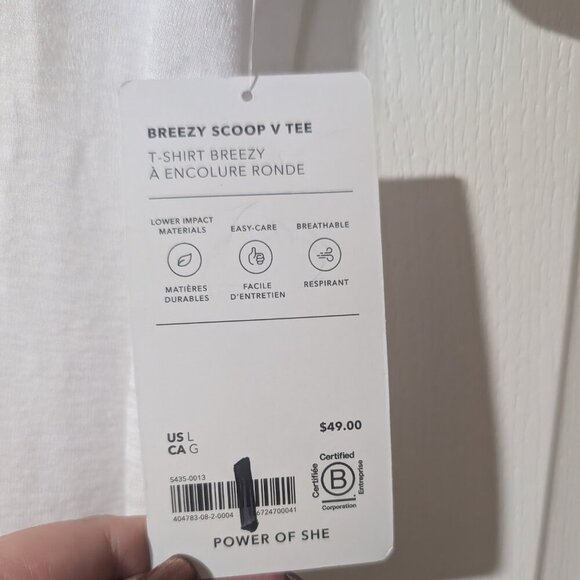 Athleta | Breezy Scoop V Tee In Bright White - Picture 9 of 13